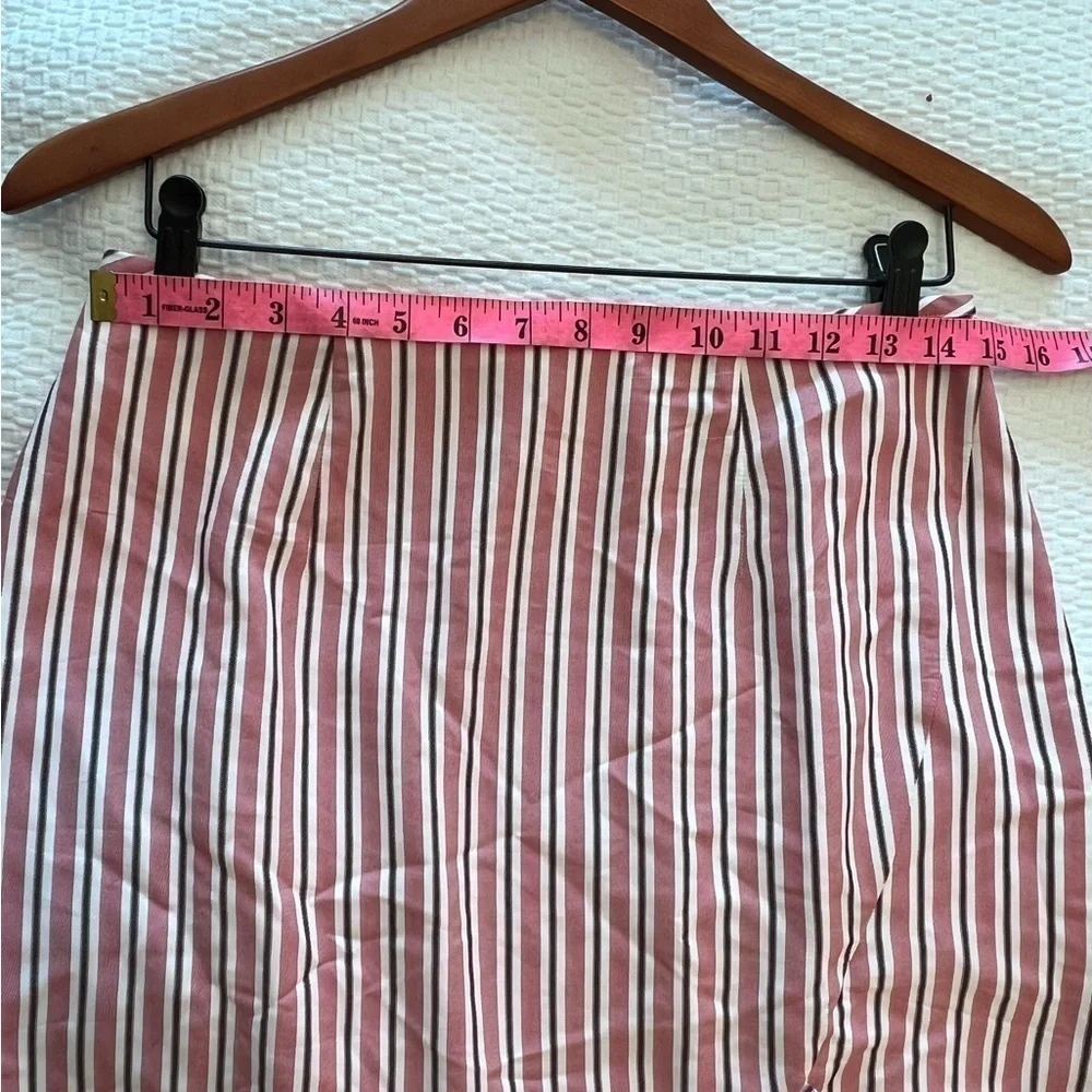 Ted Baker Corn Layered Striped Ruffle Hem Midi Pencil Skirt NWT